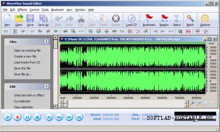 WaveMax Sound Editor 4.5.1 Portable