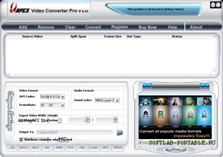 Apex Video Converter Pro 7.66 Portable