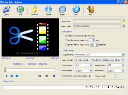 Allok Video Splitter 3.1.1117 Portable