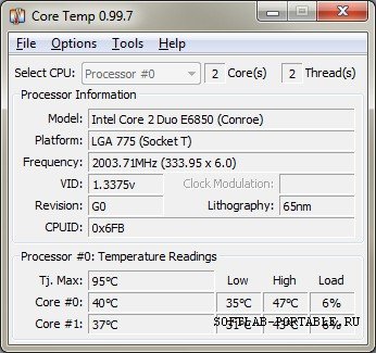 Core Temp 1.17.1 Final Portable