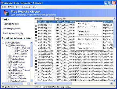 Eusing Free Registry Cleaner 4.6.0 Portable